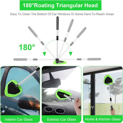 🔥Last Day 50% OFF🔥 Microfiber Car Windshield Cleaning Tool with Extendable Handle